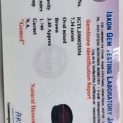 Gomed (Hessonite Garnet Stone) – Certified Natural Gemstone for Rahu Planet